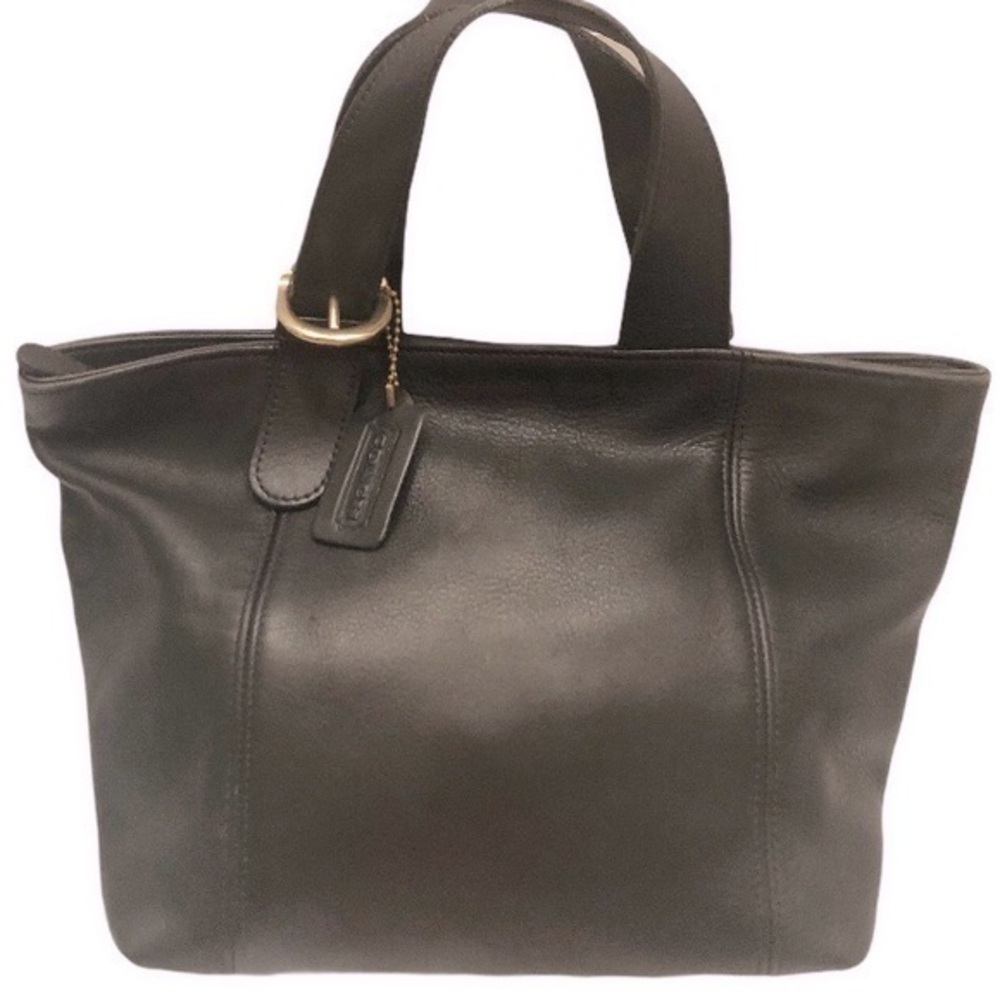 Coach vintage black leather tote waverly 4134 - Picture 1 of 16